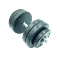 Гантель складальна композитна в пластиковій оболонці Rock Pro-R 14,5 кг NE-PL-R-014