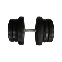 Гантель складальна композитна в пластиковій оболонці Rock Pro-R 21,5 кг NE-PL-R-021