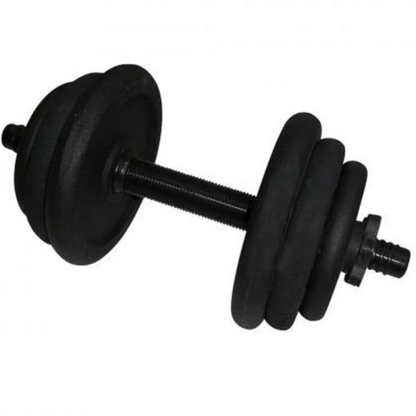 Гантель набірна лита NE-300-GP013, 12,5 кг, чорний