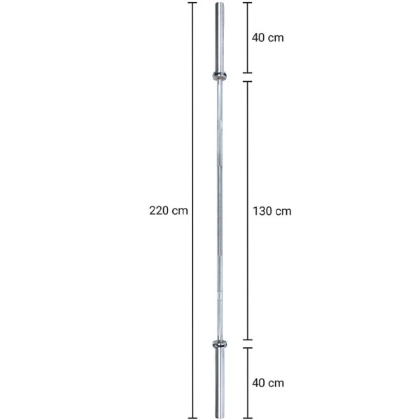 Гриф для штанги олімпійський TI-8072, 2,2 м, d-50 мм, 15 кг