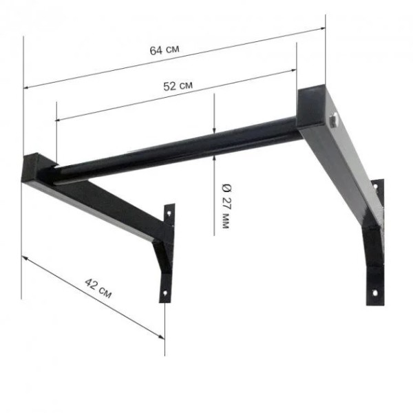 Турнік настінний чорний NE-TR-20-B
