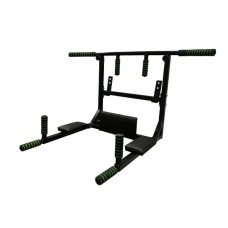 Турнік-бруси настінний Iron 4 в 1 з м'якими ручками чорний NE-TR-4B