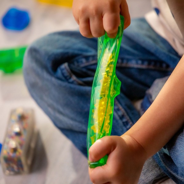 Дитячий сенсорний конструктор "Барвистий трактор" Jelly Blox 932945, 12 деталей