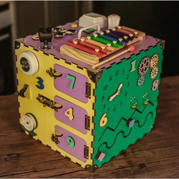 Розвиваюча іграшка Бізікуб Temple Group TG200123 30х30х30смРізнокольоровий