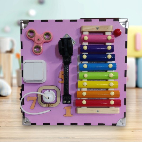 Розвиваюча іграшка Бізікуб Temple Group TG200132 30х30х30см Рожевий