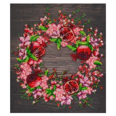 Набір для вишивання бісером "Червоні гранати" AB-890 на натуральному полотні