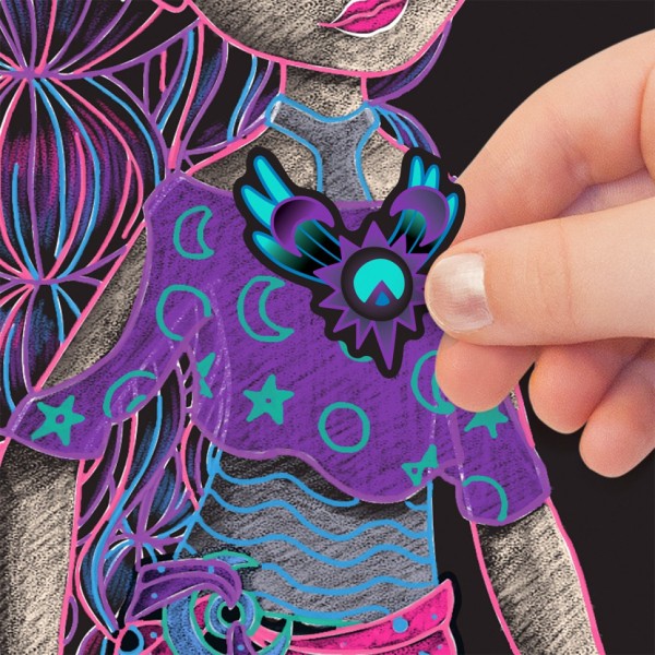 Набір для творчості Скетчбук: Екліпсія-чорні аркуші Nebulous Stars 11121, 8 ручок