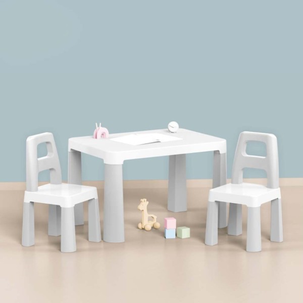 Дитячий стіл з двома стільцями ТехноК 0150TXK світло-сірий