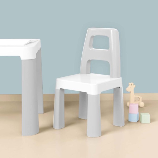 Дитячий стіл з двома стільцями ТехноК 0150TXK світло-сірий