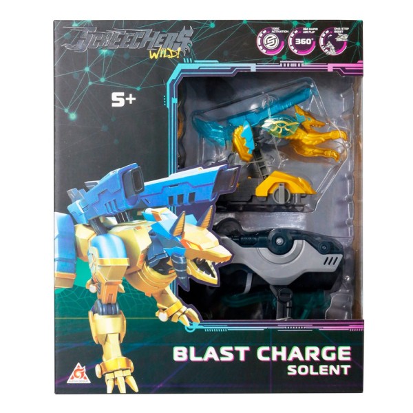 Дитячий ігровий набір S5 L1 СОЛЕНТ Screechers Wild! EU686114 запускач-бластер, машинка-трансформер