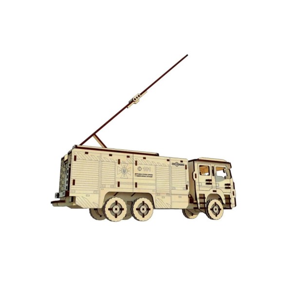 Дерев'яний конструктор "Пожежне Авто" Pazly UPZ-008 206 деталей