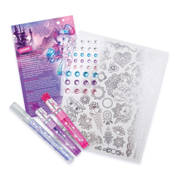 Набір для творчості Боді-арт: Зіркове сяйво Nebulous Stars 11012, 40 татуювань