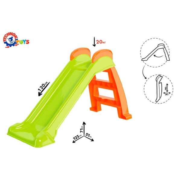 Дитяча "Гірка" ТехноК 8058TXK довжина спуску 120 см