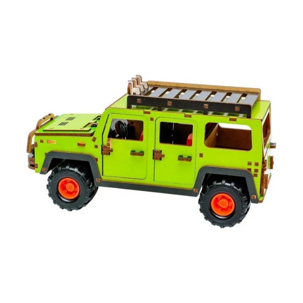 Дерев'яний 3D конструктор "Позашляховик" Puz-00951, 123 деталі