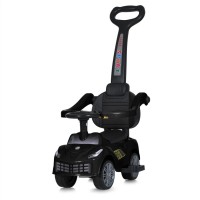 Дитяча каталка-толокар M 5728L-2 чорний, з батьківською ручкою