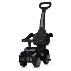 Дитяча каталка-толокар M 5728L-2 чорний, з батьківською ручкою