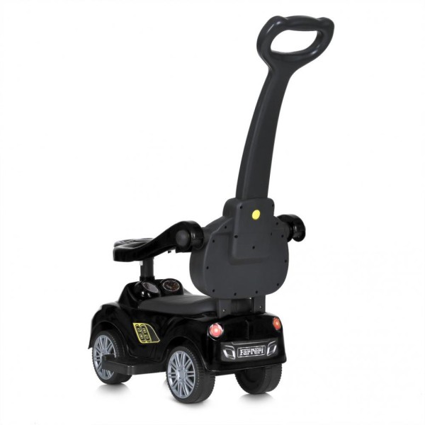 Дитяча каталка-толокар M 5728L-2 чорний, з батьківською ручкою