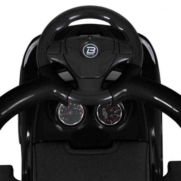 Дитяча каталка-толокар M 5728L-2 чорний, з батьківською ручкою