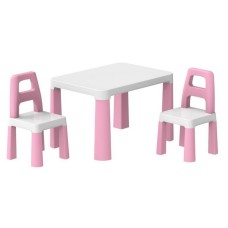 Дитячий стіл із двома стільцями 0457TXK рожевий