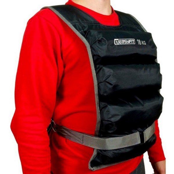 Обважнювальний жилет EasyFit EF-VST-18 чорний, 18 кг