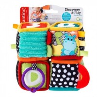 Набір м'яких іграшок "Кубики Звірятка" INFANTINO 306606, 4 шт