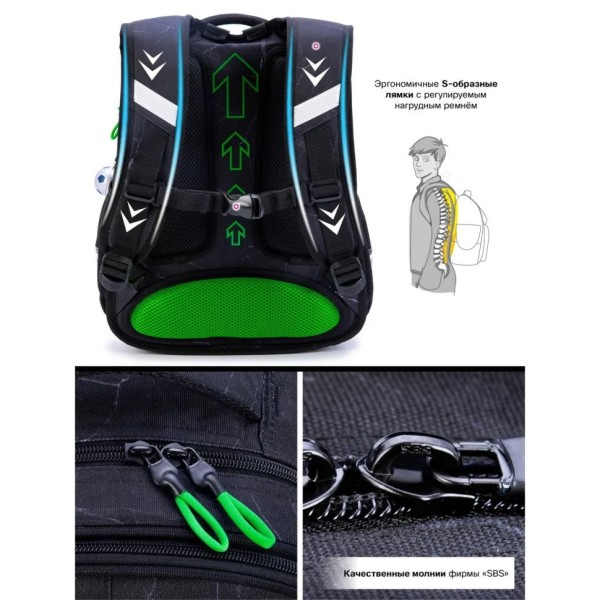 Шкільний рюкзак "Футбол" SkyName Winner R1-047 для хлопчиків, об'єм 17,5 л