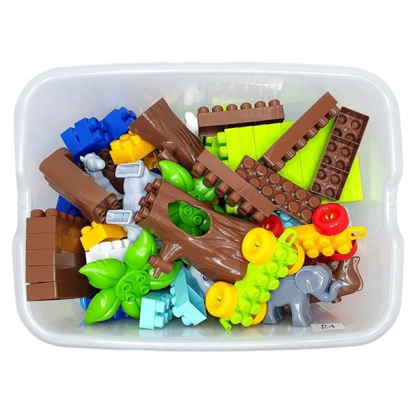 Дитячий блочний конструктор 013999/03 у пластиковому боксі, 252 деталі
