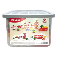 Дитячий блочний конструктор 013999/04 у пластиковому боксі, 303 деталі