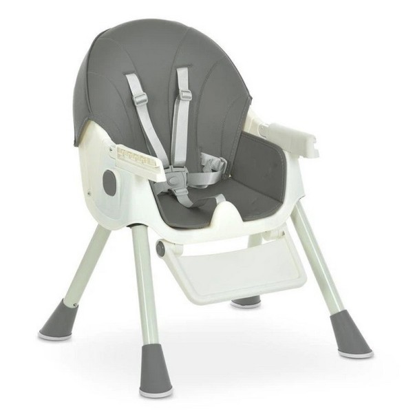 Стільчик для годування M 6302 Gray складний, 5-ти точкові ремені