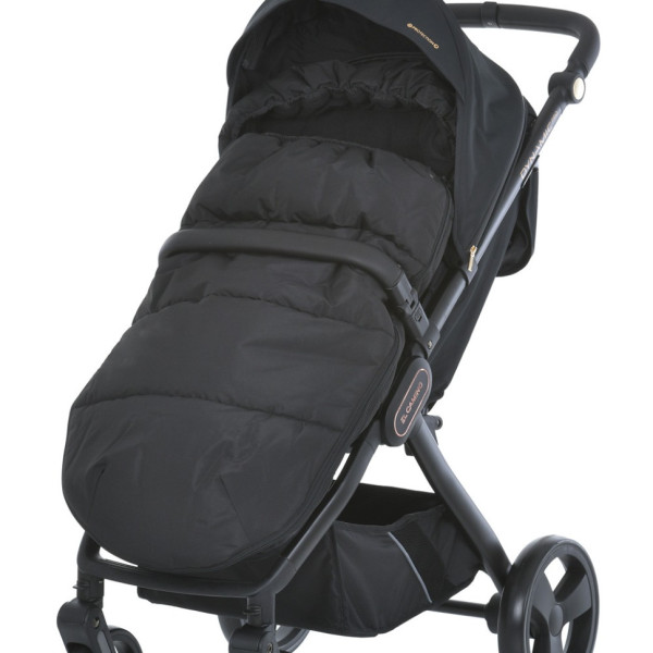 Конверт в коляску ME 1131 Footmuff Plus Black 100 х 53 см, застежки-молнии