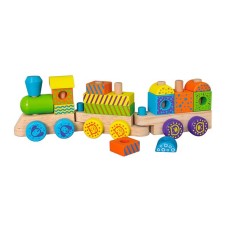 Деревянный поезд Viga Toys Кубики (50572)