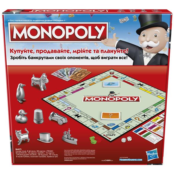Настільна гра Hasbro Монополія класична укр. мовою (C1009)