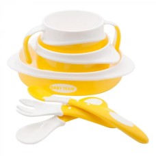 Набір посуду для дітей Baby Team 7 предметів жовтий (6090)