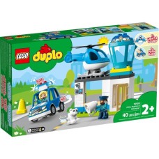 Конструктор LEGO DUPLO Rescue Поліцейська дільниця та гелікоптер 40 деталей (10959)