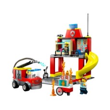 Конструктор LEGO City Fire Department Пожежне депо та пожежна машина 153 деталі (60375)