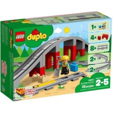 Конструктор LEGO DUPLO Trains Залізничний міст і рейки 26 деталей (10872)
