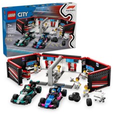Конструктор LEGO City Гараж F1 та автомобілі Mercedes-AMG і Alpine 678 деталей (60444)