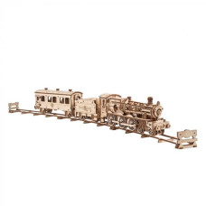 Дерев'яний механічний 3D конструктор Ugears Гоґвортс експрес (70176)