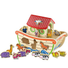 Дерев'яний сортер Viga Toys Ковчег зі звірятами (50345)