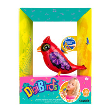Інтерактивна пташка DIGIBIRDS II - ЧЕРВОНИЙ КАРДИНАЛ (50 мелодій, кліпса)