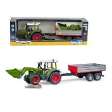 Модель Bruder Трактор Fendt Vario 211 з переднім навантажувачем та причепом 1:16 (02182)