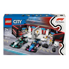 Конструктор LEGO City Гараж F1 та автомобілі Mercedes-AMG і Alpine 678 деталей (60444)