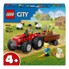 Конструктор LEGO City Красный фермерский трактор с прицепом и овцами 116 деталей (60461)
