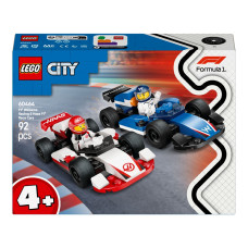 Конструктор LEGO City Автомобили для гонки F1 команд Williams Racing и Haas F1, 92 детали (60464)