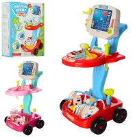 Лікар 660-45-46 візок, інструменти, 17 предметів, 2 види, муз., світло, бат. (табл.), кор., 37,5-49-