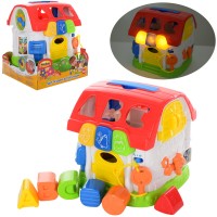 Гра 0772-NL WinFun  будиночок, сортер, фігурки, годинник, трещітка, муз., світло, бат., кор.