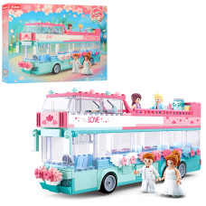 Конструктор SLUBAN M38-B0769 "Girls Dream": Весілля на двоповерховому автобусі, 379 дет.