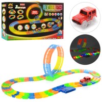 Трек GD-152A світиться в темряві,315см.,оберт.360, машинка,118дет.,муз.,світло,бат.,кор.44-27,5-7см.