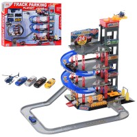 Гараж 92128A 4 поверхи, транспорт (мет.) 5 шт., ліфт (механіч.), кор., 60-41-9см.