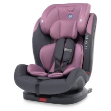 Автокрісло дитяче ME 1080-B BRISTOL Royal Violet група 123, isofix, чорн. база, льон, фіолетовий.